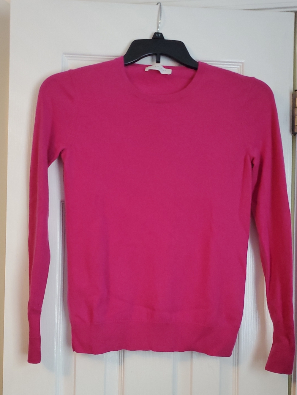 Everlane Women's Crewneck Sweater in Fuchsia Pink